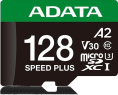 Карта памяти microSDXC UHS-I U3 A-Data Speed Plus 128 ГБ, 180 МБ/с, Class 10, UD128GUI3V30A2SP-RA1, 1 шт., переходник SD