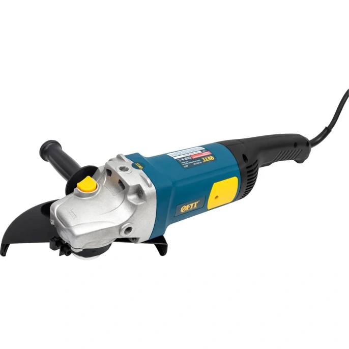Угловая шлифмашина FIT 2500 Вт, 6500 об/мин, КлК 230 мм, тяжелая, быстрая смена щеток, резкий наклон, плавный пуск, армированный ротор 80335
