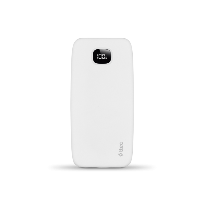 Внешний аккумулятор TTEC ChargeUp Pro LCD 10.000mAh PD 20W Powerbank - White 2BB209B