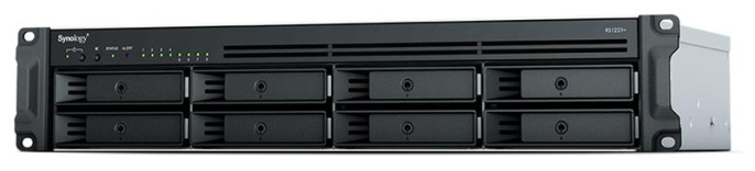 Сетевое хранилище SYNOLOGY RackStation RS1221+ черный (AMD V1500B/4Gb/8 pcs (3.5" or 2.5" SATA, 18Tb max)/RAID/4x1Gb/no WIFI) (RS1221+)