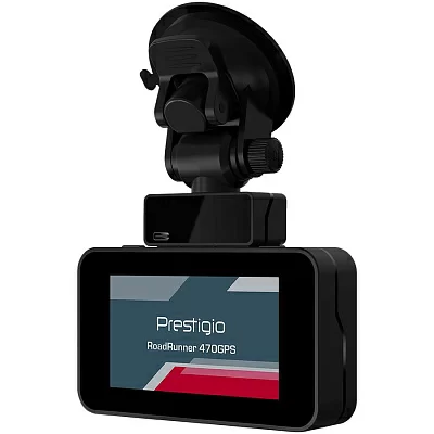 Видеорегистратор Prestigio RoadRunner 470GPS черный 5Mpix 1440x2560 1080p 140гр. GPS NTK96670