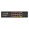 Exegate EX299021RUS Коммутатор неуправляемый ExeGate EDES-1010D.8PoE-96W 10-портовый UTP 10/100 Base-Tx: 8 портов IEEE 802.3af PoE , мощность PoE: 25W, суммарно 96W, 2 порта RJ45 uplink, настенный/н