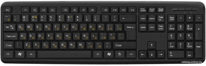 Клавиатура ExeGate Professional Standard LY-405 (USB, полноразмерная, влагозащищенная, 105кл., Enter большой, длина кабеля 1,5м, черная, Color Box) EX287138RUS