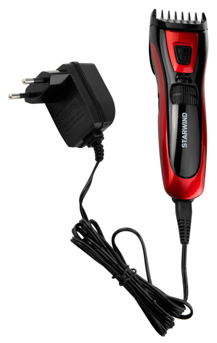 Машинка для стрижки Starwind SHC 4470 красный 3Вт насадок в компл:2шт