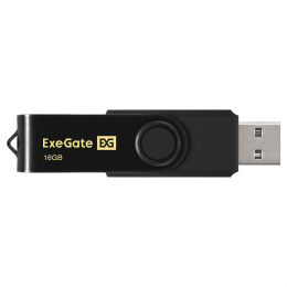 USB-флеш накопитель ExeGate Jet 16GB черный USB2.0, 480Mbps, пластик/металл EX302039RUS