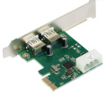 ORIENT AM-3U2PE, Контроллер PCI-Ex1, USB 3.0 2-port ext, ASM1042 chipset, разъем доп.питания, oem 31149