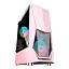 1STPLAYER Корпус DK-3 PINK / ATX, tempered glass / 3x 120mm LED fans inc. / DK-3-PK-3G6