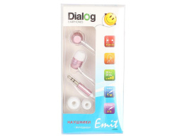 Наушники Dialog EP-F57 Pink шнур 1м