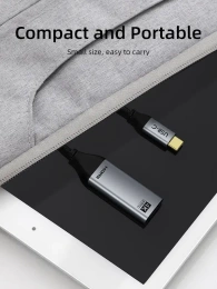 Кабель-адаптер CABLETIME CP10B (CT-C160-PU31-CMHDFn1-S0.2) 0.2 м, USB Type-C - HDMI, 4K/60 Гц, коаксиальный, нейлоновый