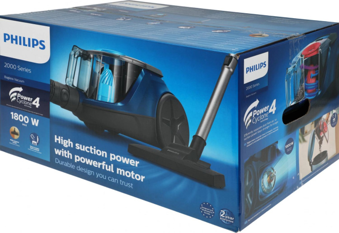 Пылесос Philips 2000 Series XB2022/01, 1800Вт, синий/черный