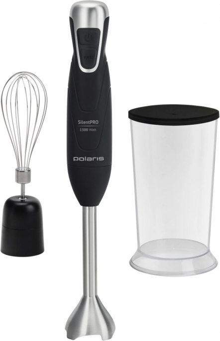 Блендер POLARIS PHB 1379 Silent, погружной, черный/серебристый