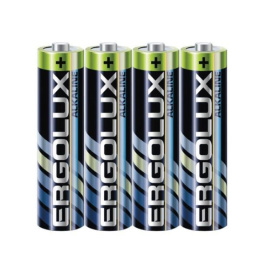 Ergolux Alkaline SR4 LR03 LR03 SR4, батарейка,1.5В 4 шт. в уп-ке (14281)