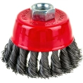 Щетка чашечная 85 мм, М14, пучки витой проволоки для УШМ INTERTOOL BT-2085
