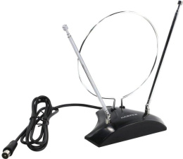 Антенна телевизионная Harper ADVB-2010 7дБ пассивная черный каб.:1.35м