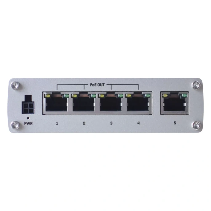Коммутатор Teltonika TSW100 SW1000000 INDUSTRIAL UNMANAGED POE+ SWITCH 120W budget 5x Gigabit RJ45 312828