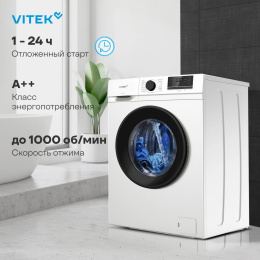 Стиральная машина Vitek VT-WME6008, с фронтальной загрузкой, 6кг, 1000об/мин, с паром