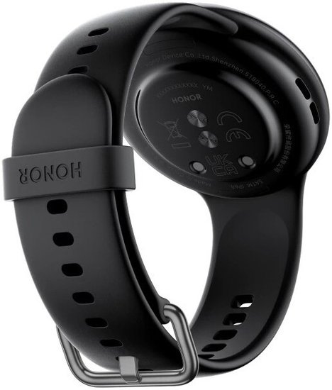 Смарт-часы Honor Watch Fit Active IVY-B19 Black (5502ABWL) (экран: 1.32", AMOLED, разрешение: 466x466, 352 PPI, 32 МБ ОЗУ+4 ГБ ПЗУ, 1 кнопка, GPS/ГЛОНАСС/Beidou/GALILEO/QZSS, Bluetooth 5.4, микрофон, датчики: пульса/геомагнитный/гироскоп, батарея: 480 мА·