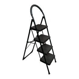 Стремянка с 4-мя широкими ступенями SevenBerg Prima Lux черная 4687202292547