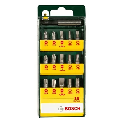 Набор бит Bosch Promoline (2607019453) универсал. (16пред.) для шуруповертов/дрелей