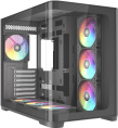 Корпус ПК без блока питания Case SAMA V60 Black, Midi-Tower, TG, 7x120mm ARGB, 2xUSB 3.0 + 1xUSB 3.1 Type-C, ATX, mATX, mITX Black V60-BKADA7X1-GL