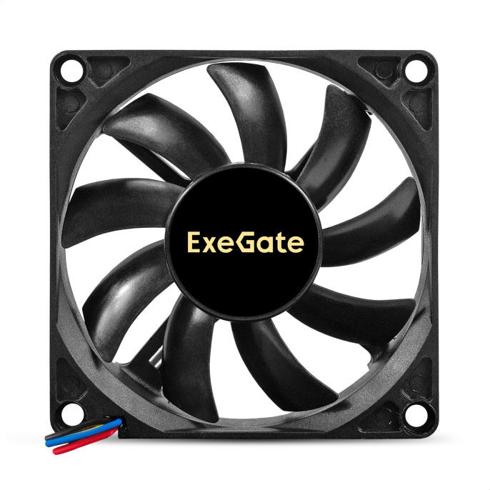 Вентилятор 12В DC ExeGate ExtraSilent ES08015S2P 80x80x15 мм, Sleeve bearing подшипник скольжения , 2pin, 1600RPM, 16dBA EX295233RUS