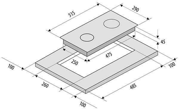 Газовая варочная поверхность Krona PARTITA 30 нержавеющая сталь