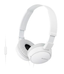 Гарнитура мониторные Sony MDR-ZX110AP 1.2м белый проводные оголовье MDRZX110APW.CE7
