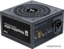 Блок питания ZALMAN 600W MegaMax V2 черный (ATX, 80+, APFC, 20+4P, 2xPCIe 6+2P, 4хMolex, 6xSATA, 120mm fan, RTL) (ZM600-TXII)