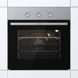 Духовой шкаф электрический Gorenje BO6727E03NX,  73л,  дверца с 2 стеклами,  черный