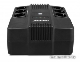 Источник бесперебойного питания Powerman Brick 600 12V/7Ah, 600ВА, 360Вт, 50 ± 10, 6 розеток Shuko 3 розетки ИБП + 3 розетки сетевого фильтра , уровень шума: 40 дБ
