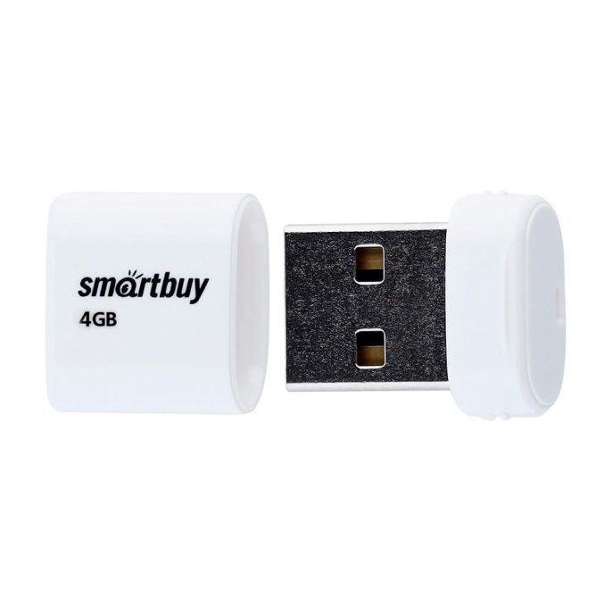 Smartbuy USB Drive 4GB LARA White SB4GBLara-W