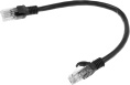 Патч-корд PREMIER PP6U-0.25M/BK литой (molded), UTP, кат.6, 0.25м, 4 пары, 24AWG,  алюминий омедненный,  многожильный,  черный