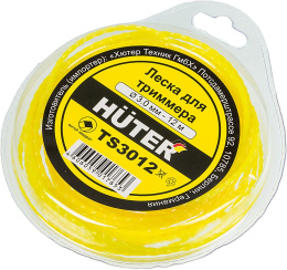 Леска для садовых триммеров Huter TS3012 d 3мм L 12м для Huter GGT-1900S T 71/2/3