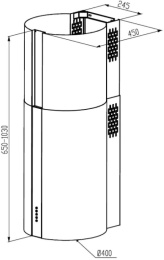 Вытяжка каминная Meferi Comfort plus Tube40gold золотистый управление: сенсорное 1 мотор