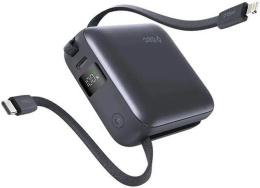 Внешний аккумулятор TTEC 2BB231GR ReCharger Mini LCD 10000mAh USB-C PD 20W Powerbank с кабелем USB-C&Lightning. Цвет: серый