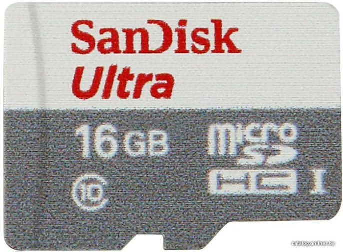 Карта памяти SanDisk Ultra microSDHC Class 10 UHS-I 16GB SDSQUNS-016G-GN3MN