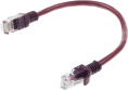 Патч-корд PREMIER PP12-0.25M/V литой (molded), UTP, кат.5E, 0.25м, 4 пары, 26AWG,  алюминий омедненный,  многожильный,  фиолетовый