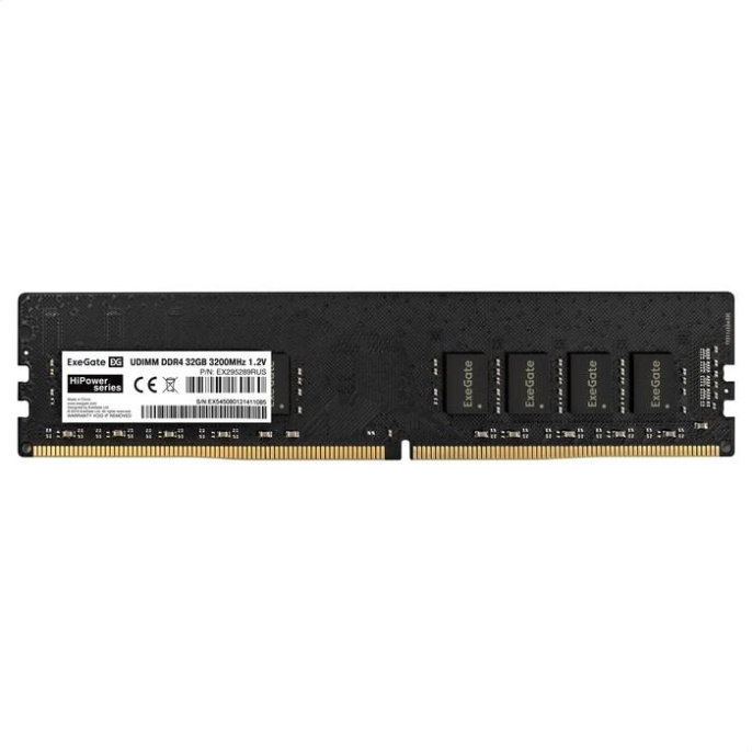 Модуль памяти ExeGate HiPower DIMM DDR4 32GB 3200MHz EX295289RUS
