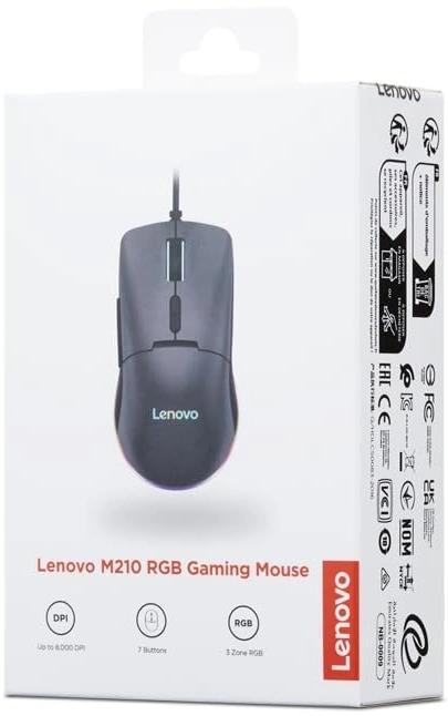 Мышь Lenovo M210 RGB Gaming черный оптическая 8000dpi USB 6but GY51M74265