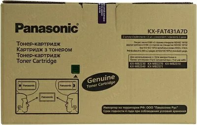 Тонер-картридж Panasonic KX-FAT431A7D 2*6 000 копий