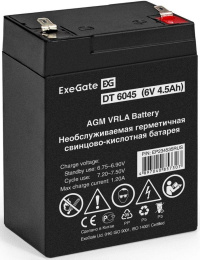 Аккумуляторная батарея ExeGate DT 6045 (6V 4.5Ah, клеммы F1) EP234535RUS
