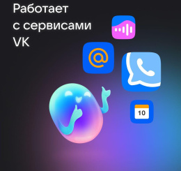 Умная колонка VK Капсула 30Вт, с Марусей, черный [mrc01bl]