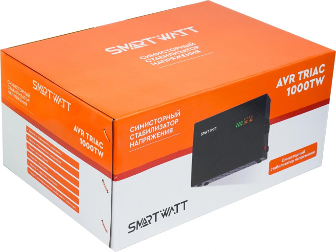 Стабилизатор напряжения Smartwatt AVR Triac 1000TW 1000ВА черный 4512020380001