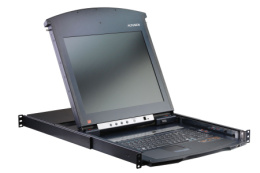 KVM консоль ATEN 17" 1-Local/Remote Share Access 16-Port Multi-Interface Cat 5 Dual Rail LCD KVM over IP switch KL1516AIM-AXA-RG