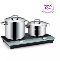 Настольная плита инфракрасная KitFort КТ-155, стеклокерамика, черный