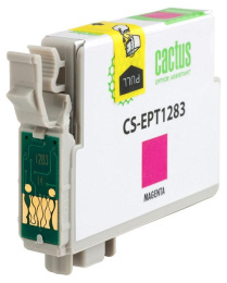 Картридж струйный Cactus CS-EPT1283 T1283 пурпурный 7мл для Epson Stylus S22/S125/SX420/SX425/Office BX305 с чипом