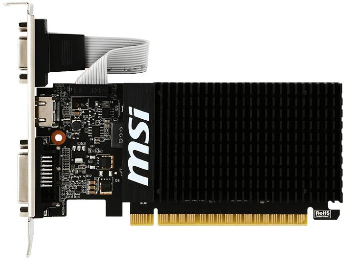 Видеокарта MSI NVIDIA  GeForce GT 710 GT 710 2GD3H LP 2ГБ DDR3, Low Profile,  Ret