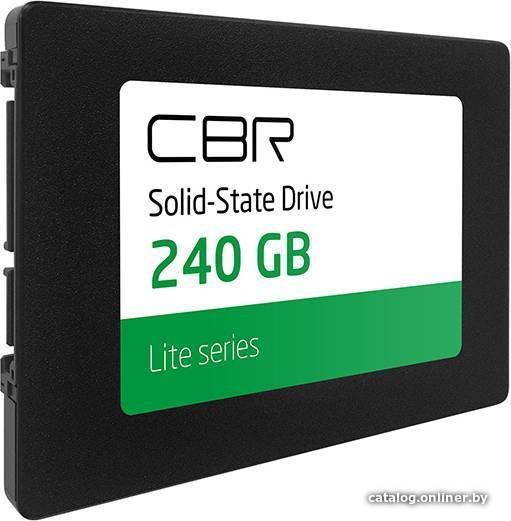 CBR SSD-240GB-2.5-LT22, Внутренний SSD-накопитель, серия "Lite", 240 GB, 2.5", SATA III 6 Gbit/s, SM2259XT, 3D TLC NAND, R/W speed up to 550/520 MB/s, TBW TB 120