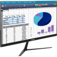 Монитор с аудио выходом 24.5" ExeGate SmartView EH1500A IPS LED Grade A+, FHD, 1920x1080@75Гц, 16:9, 250cd/m2, 1000:1, 178°/178°, 5ms, D-Sub, HDMI, DisplayPort, audio-out, Flicker-free, FreeSync, Low Blue Light, кабель HDMI 1.5м, VESA 75x75, регулировка