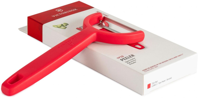 Овощечистка Victorinox Ypsoс лезвием двухсторон. красный упак.:европодвес (6.0963.1)